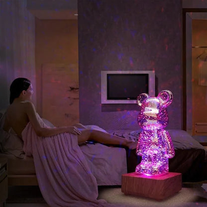 "Try Classy LED Firework Bear™ - 3D LED Lamp"