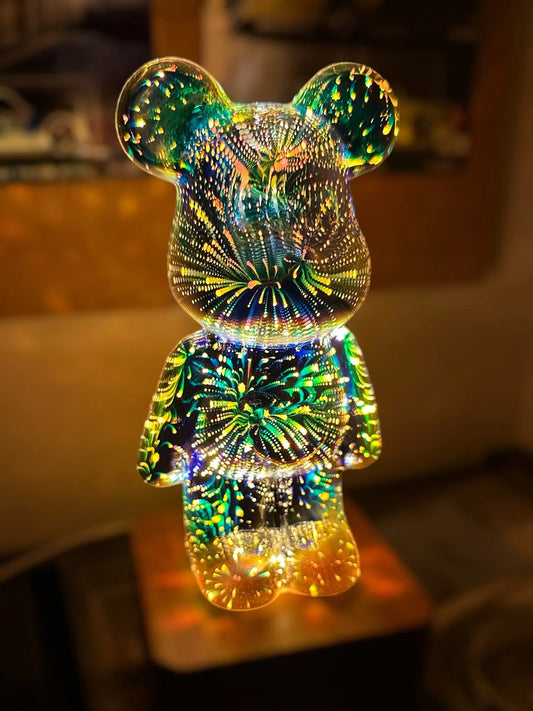 "Try Classy LED Firework Bear™ - 3D LED Lamp"