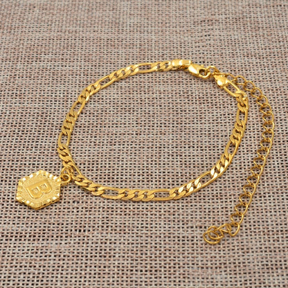 Initial Letter Anklet Chain